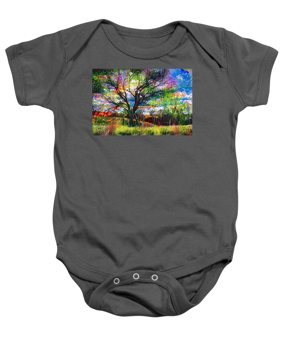 Tree Baby Onesie featuring the photograph Spring Has Sprung by Debra Kewley