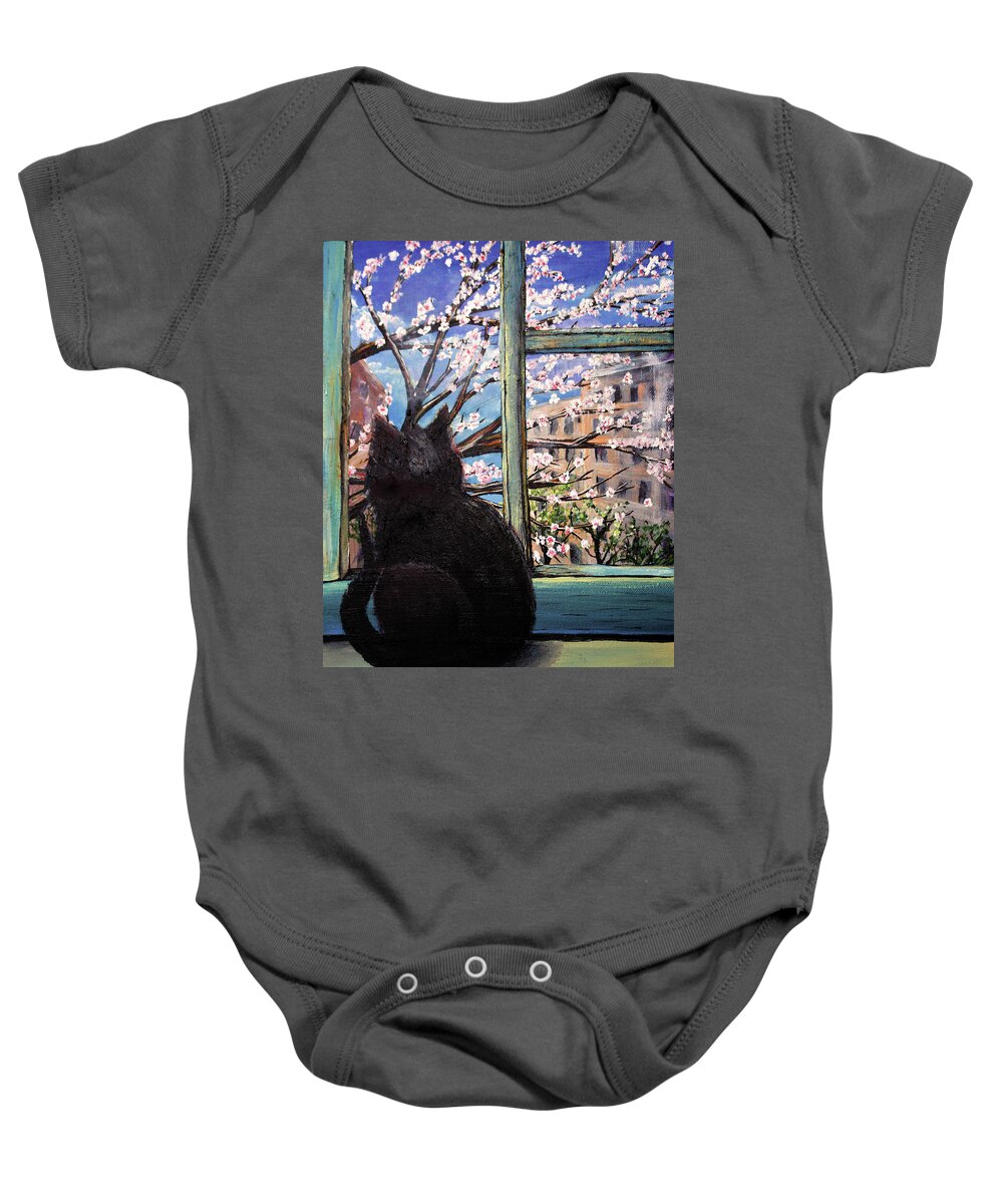 Spring Baby Onesie featuring the painting Spring by Medea Ioseliani