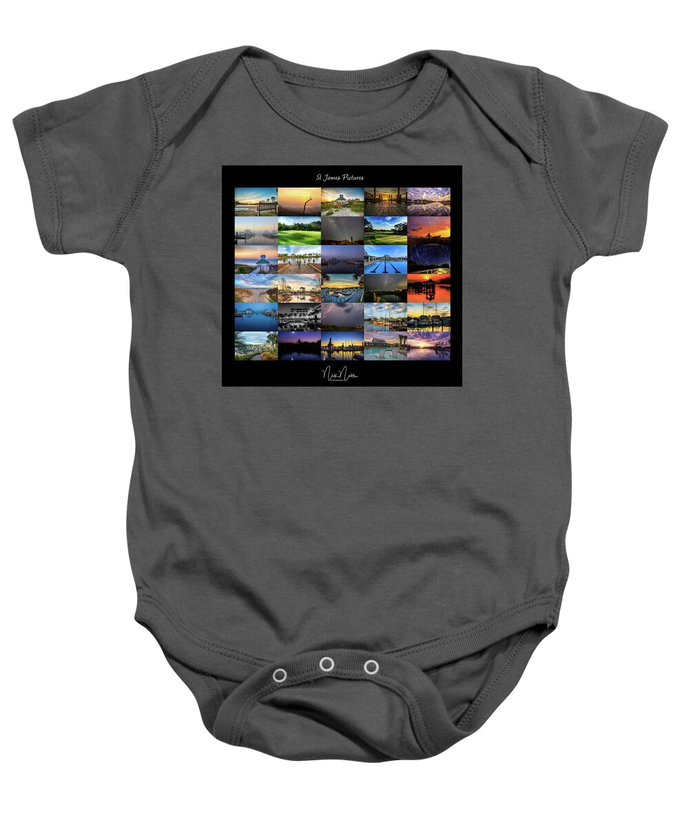 St James Baby Onesie featuring the photograph St James, NC by Nick Noble