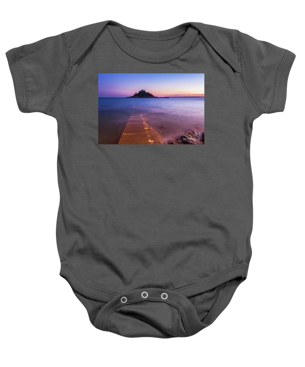 Cornwall England Baby Onesie featuring the photograph St Michael's Mount, Cornwall, England by Neale And Judith Clark