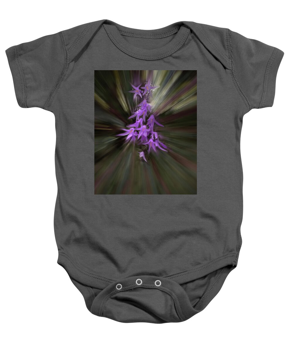 Creeping Bellflower Baby Onesie featuring the photograph Stars in the Morning Sun by Wayne King