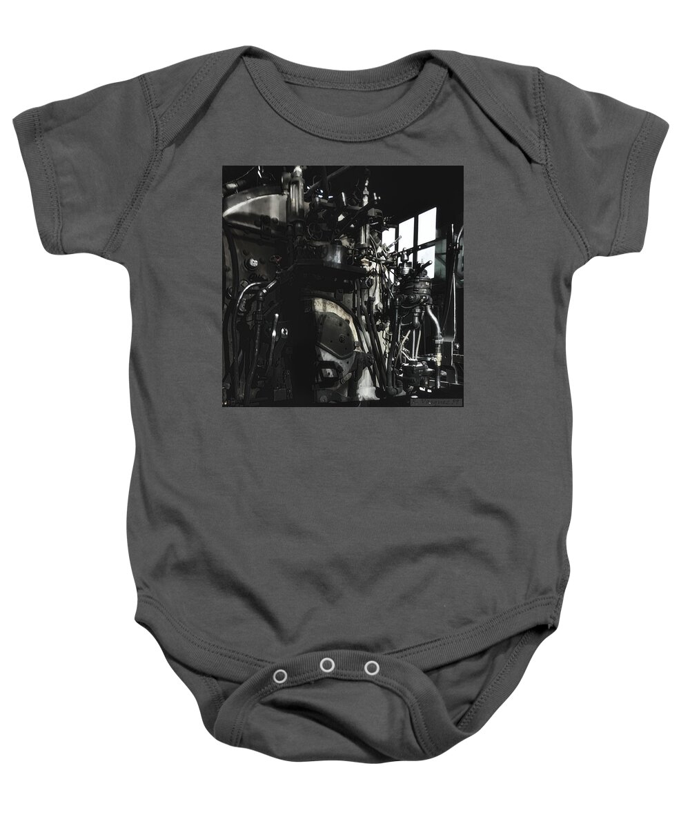 Car Baby Onesie featuring the photograph Steam Engine Boiler Chama, NM. by Rene Vasquez