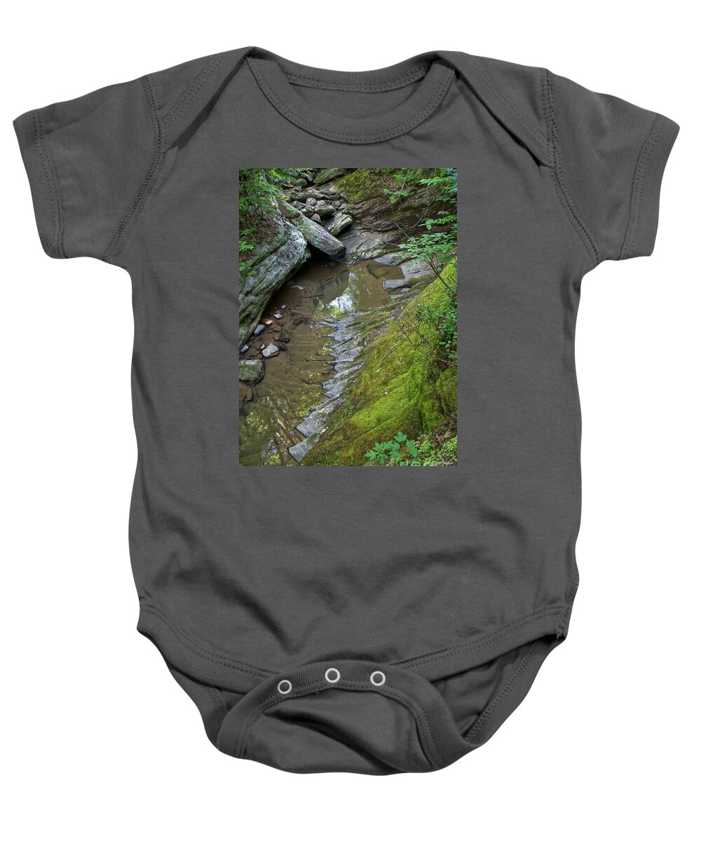 Paine Creek Baby Onesie featuring the photograph Still Water Reflections by Phil Perkins