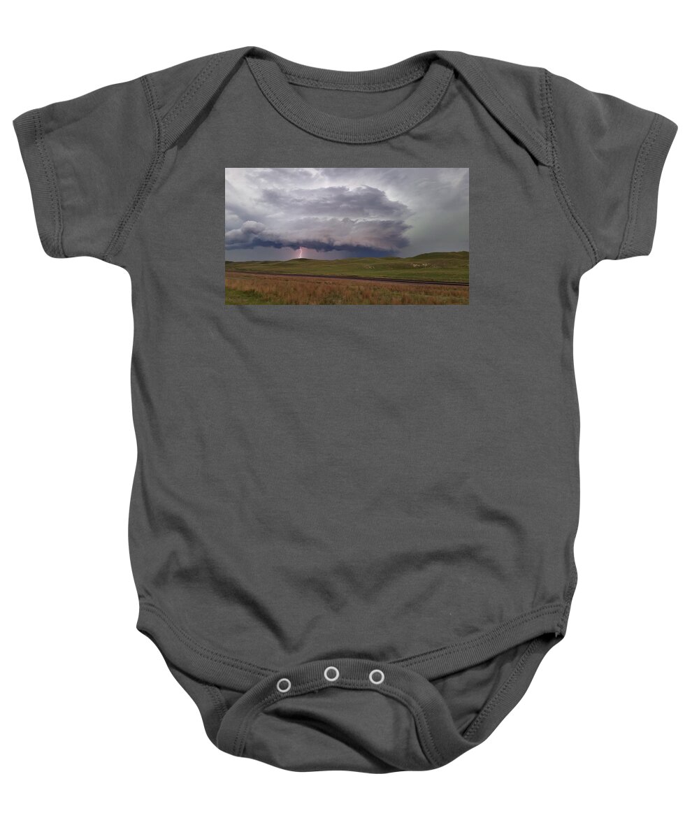 Weather Baby Onesie featuring the photograph Storm Near Mullen, Nebraska 6/25/20 by Ally White