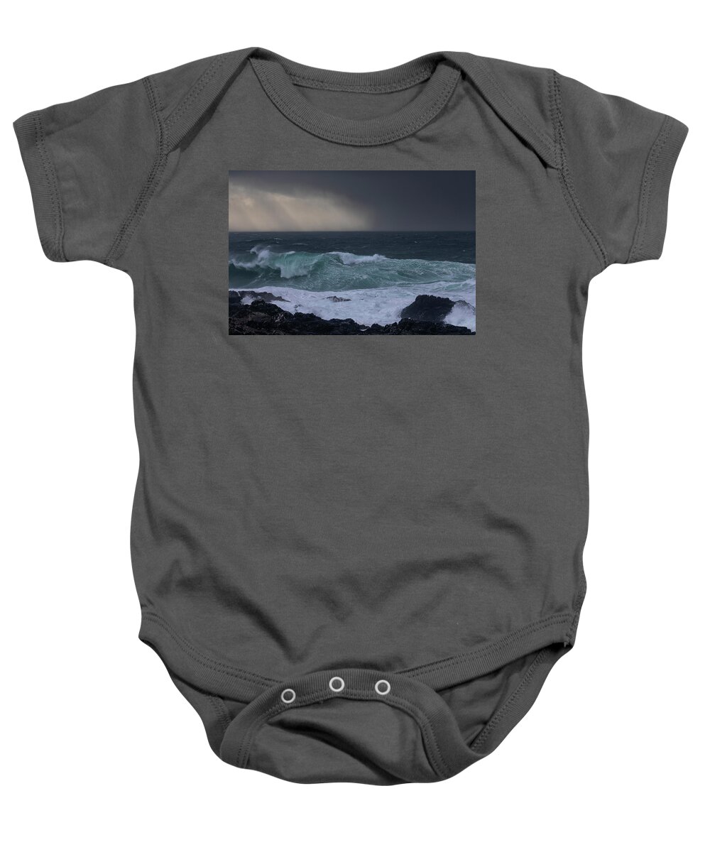 Ucluelet Baby Onesie featuring the photograph Storm Watching by Randy Hall