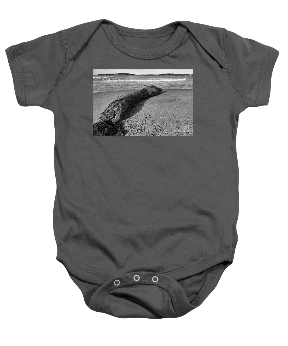 Popham Baby Onesie featuring the photograph Stranded Beast on Popham Beach by Olivier Le Queinec