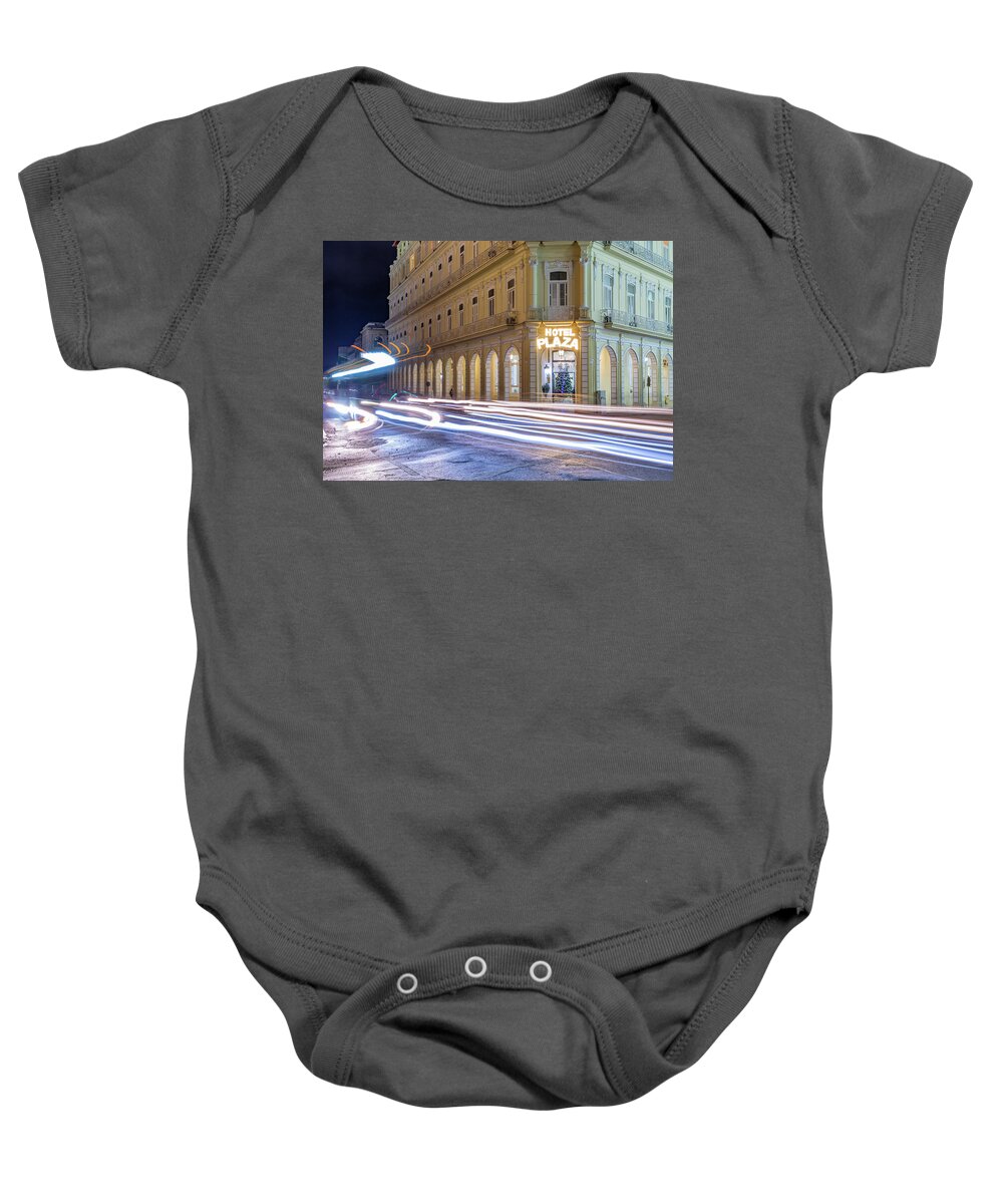Cuba Baby Onesie featuring the photograph Street Lights by David Lee
