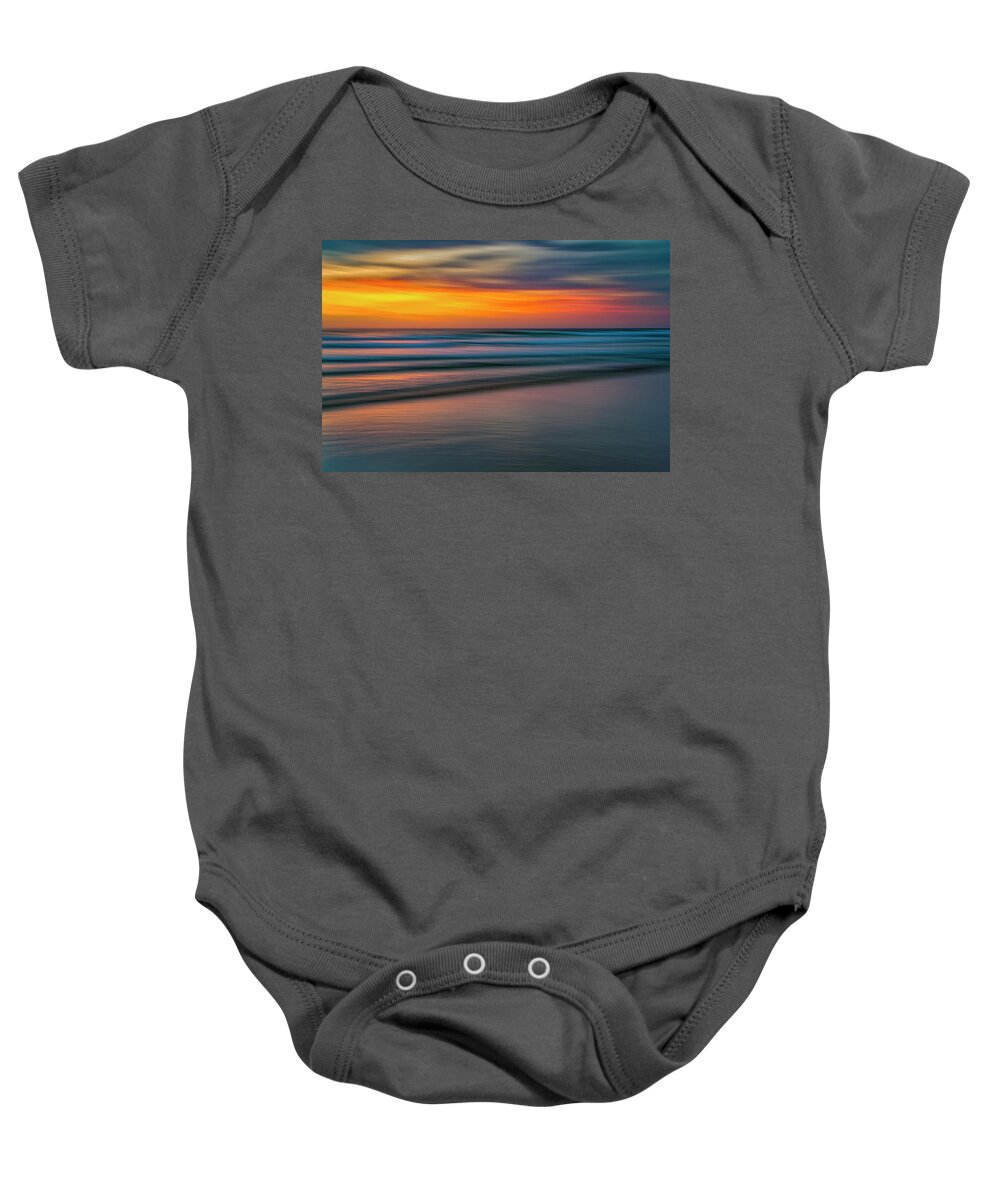 Ogunquit Baby Onesie featuring the photograph Strokes of Beauty by Penny Polakoff