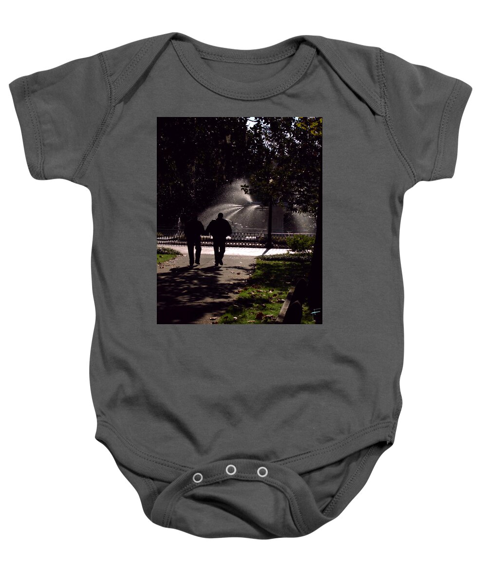 Forsyth Park Baby Onesie featuring the photograph Stroll in the Park by Theresa Fairchild