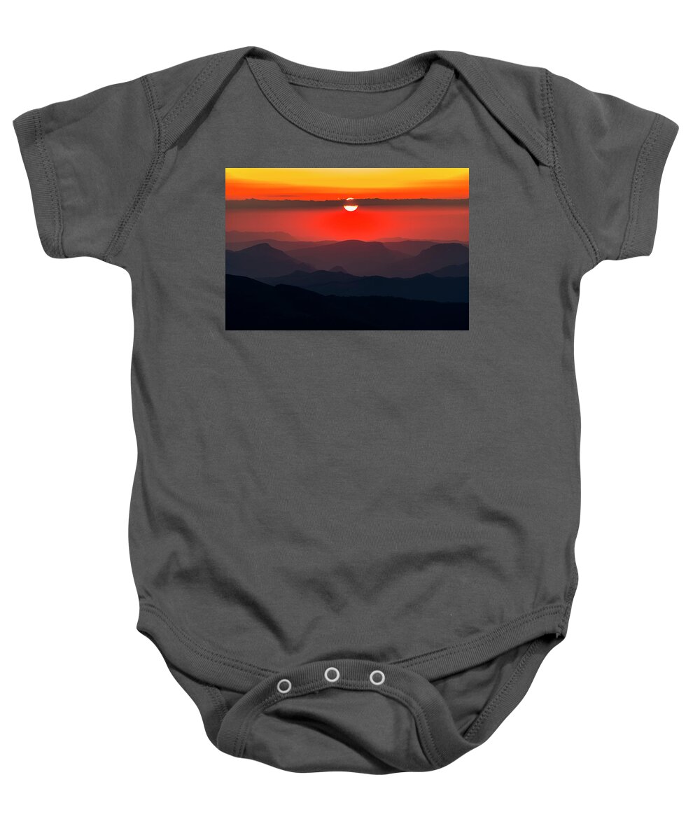 Balkan Mountains Baby Onesie featuring the photograph Sun Eye by Evgeni Dinev