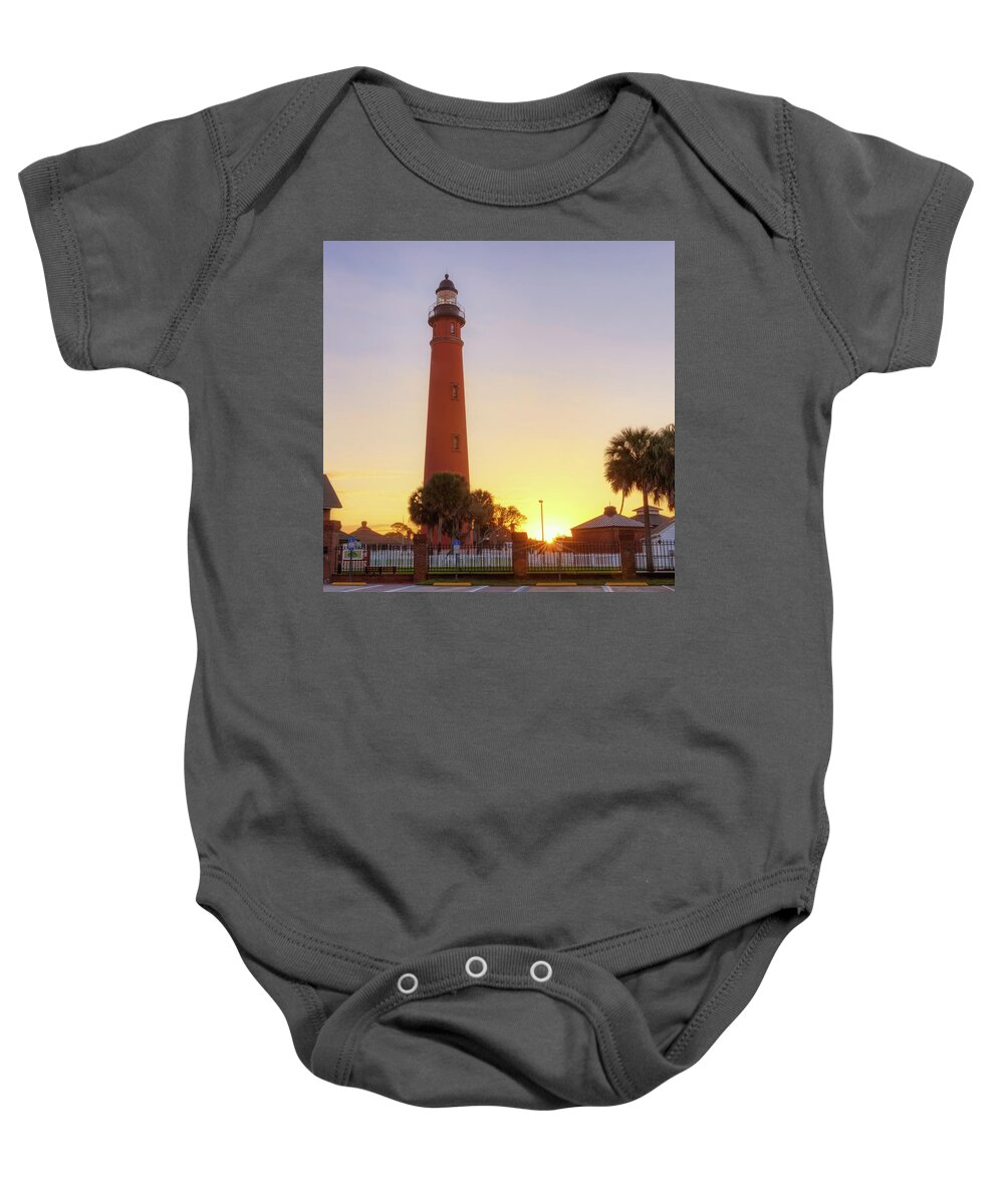 Donnatwifordphotography Baby Onesie featuring the photograph Sunrise at Ponce De Leon Lighthouse by Donna Twiford