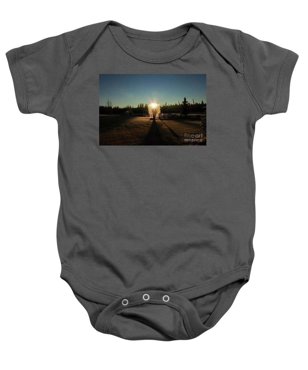 Sunrise Baby Onesie featuring the photograph Sunrise by Nicola Finch