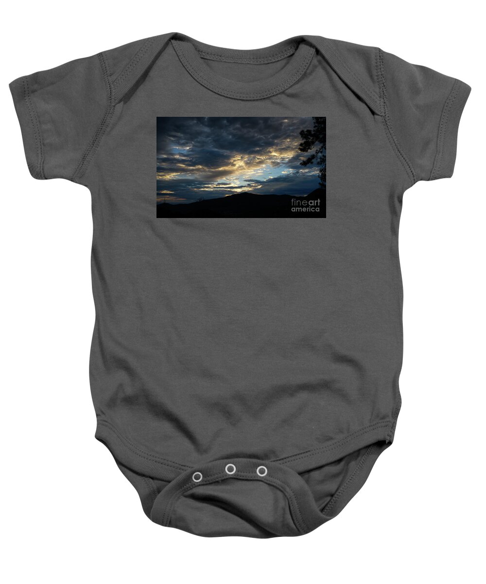 Morning Baby Onesie featuring the photograph Sunrise Silhouette by Phil Perkins
