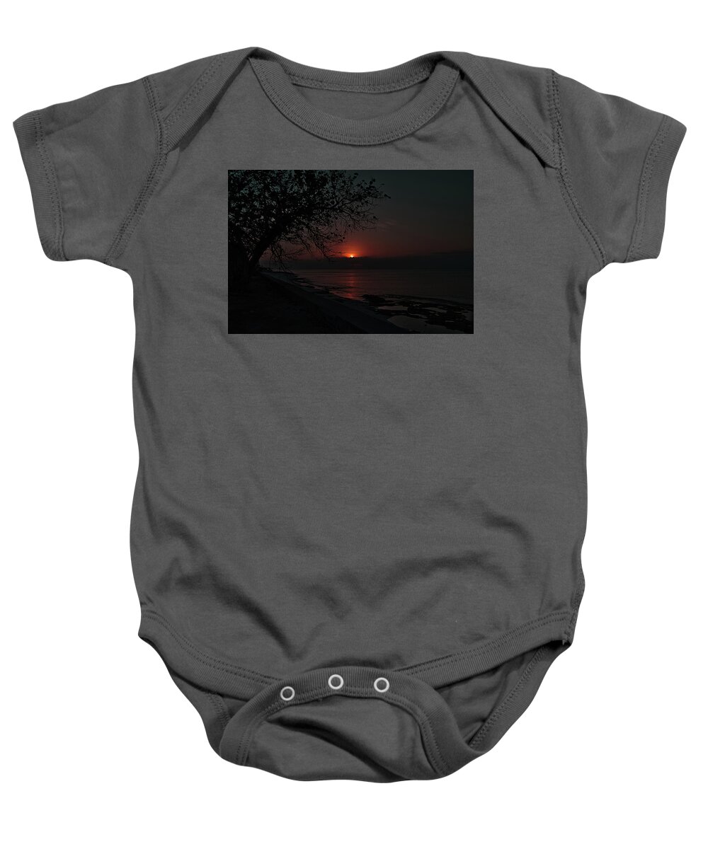Sunset Art Baby Onesie featuring the photograph Sunset at Orange Hill Beach 1 by Gian Smith