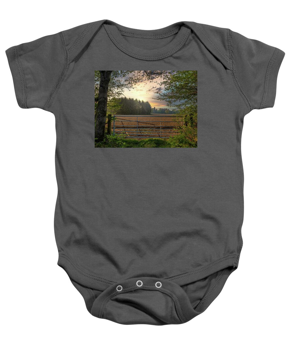 4x3 Baby Onesie featuring the photograph Sunset Gate by Mark Llewellyn
