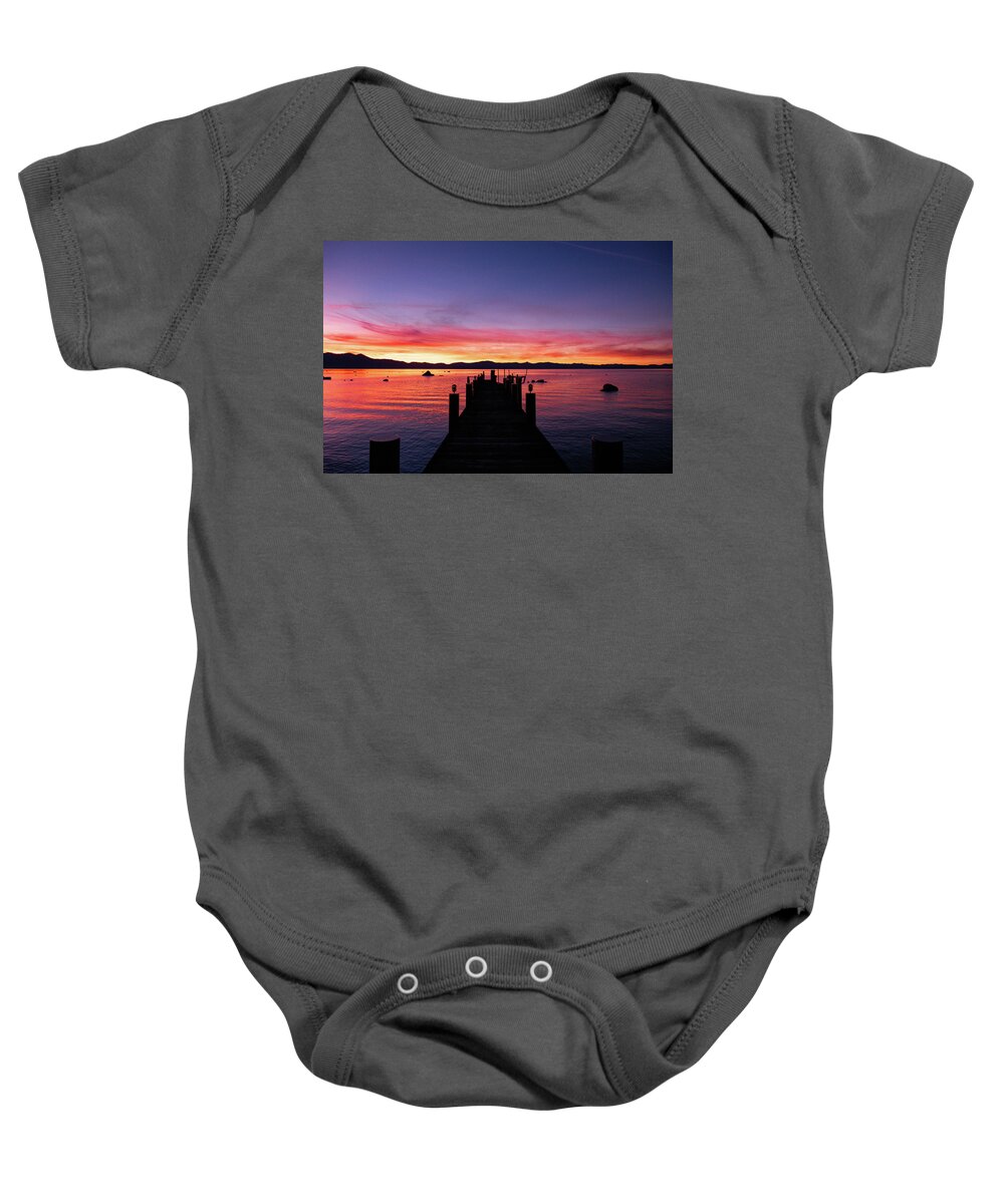 Sunset Baby Onesie featuring the photograph Sunset in Lake Tahoe by Aileen Savage