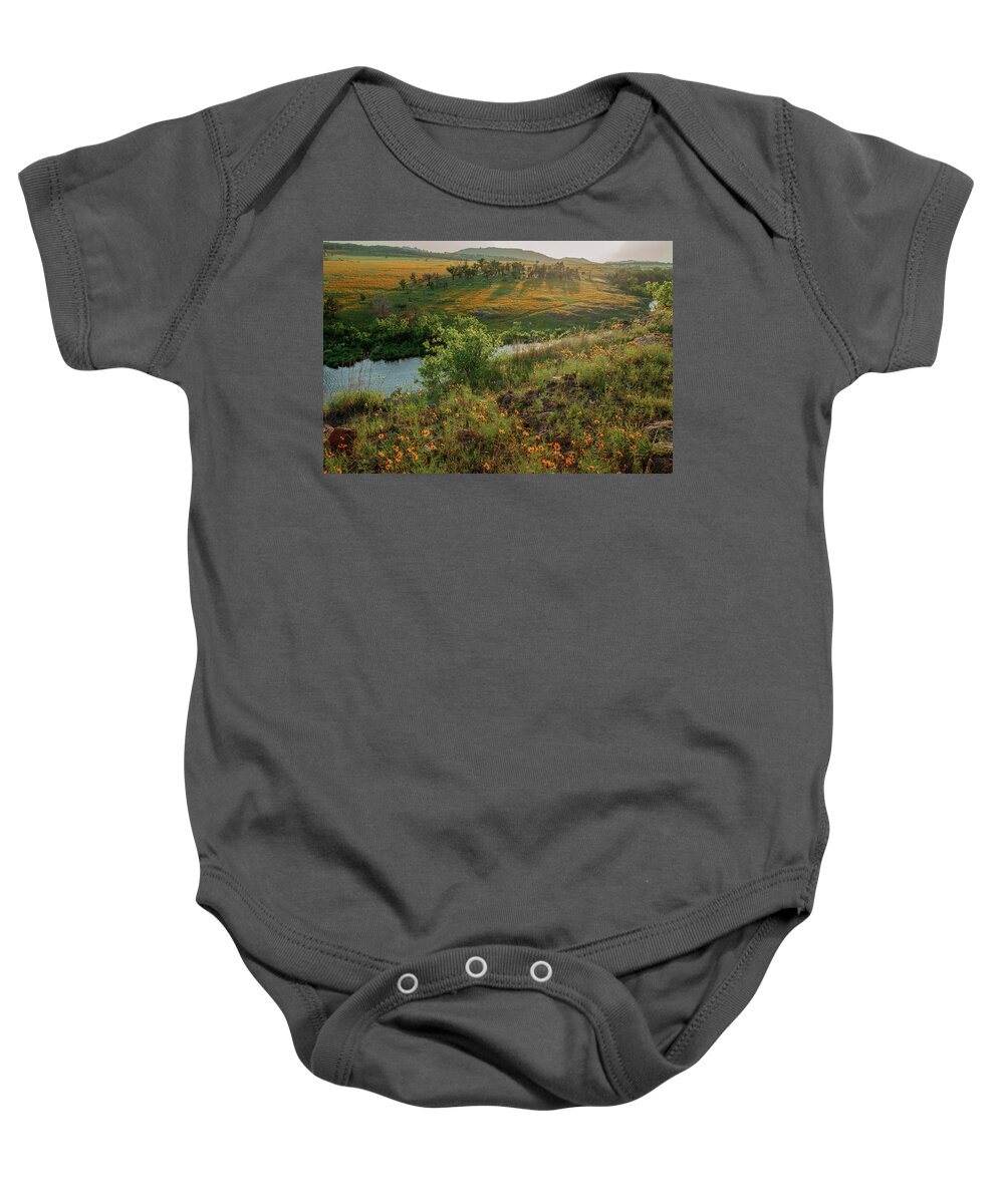 Mountains Baby Onesie featuring the photograph Sunset in the Mountains by Iris Greenwell