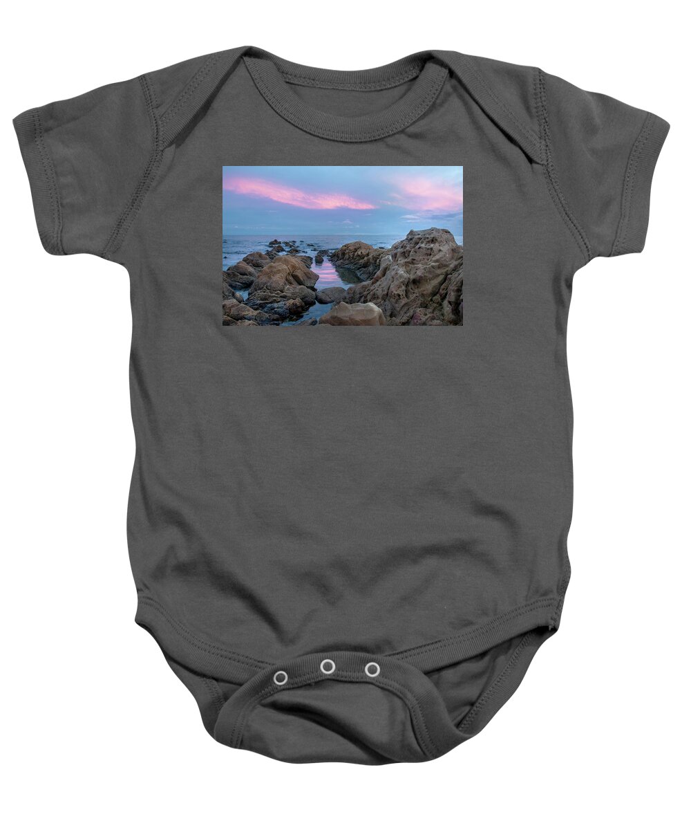 Portugal Baby Onesie featuring the photograph Sunset over the ocean by Naomi Maya