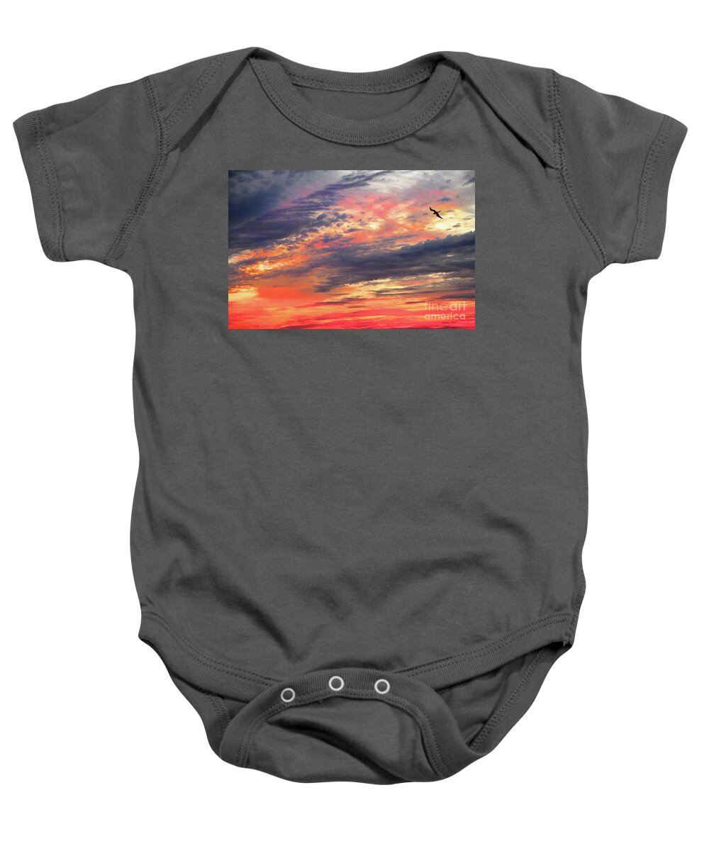 Nature Baby Onesie featuring the photograph Sunset Sky by Mariarosa Rockefeller