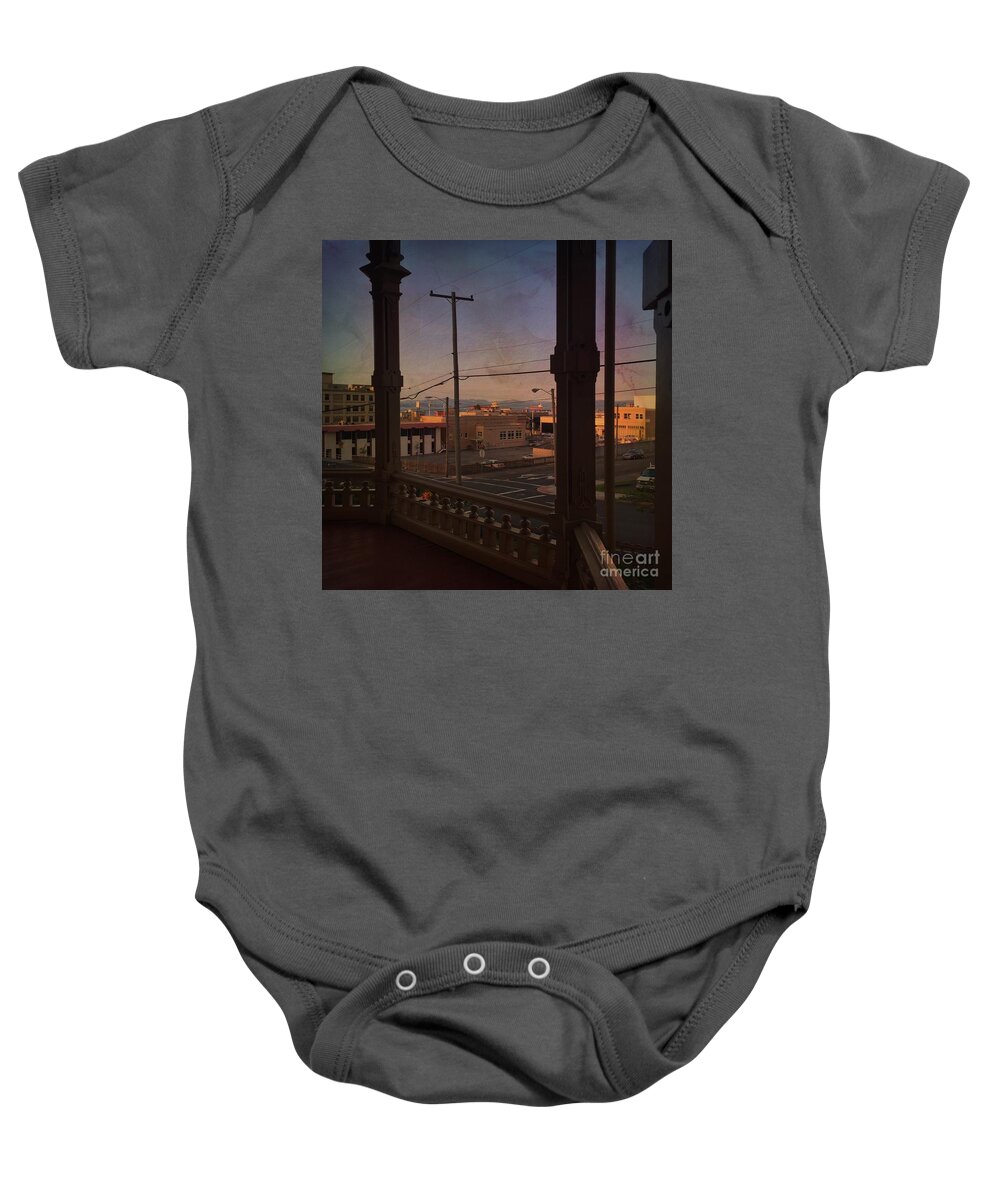 Astoria Baby Onesie featuring the photograph Sunset View in Astoria by Charlene Mitchell