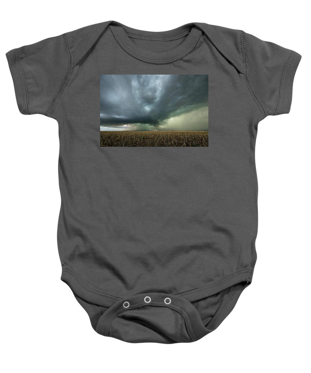 Mesocyclone Baby Onesie featuring the photograph Supercell Storm by Wesley Aston
