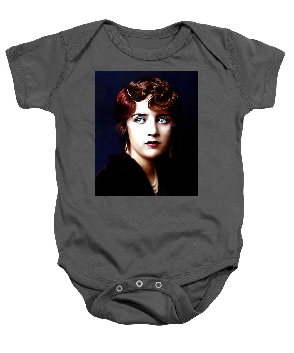 Susan Fleming Baby Onesie featuring the digital art Susan Fleming Portrait by Chuck Staley