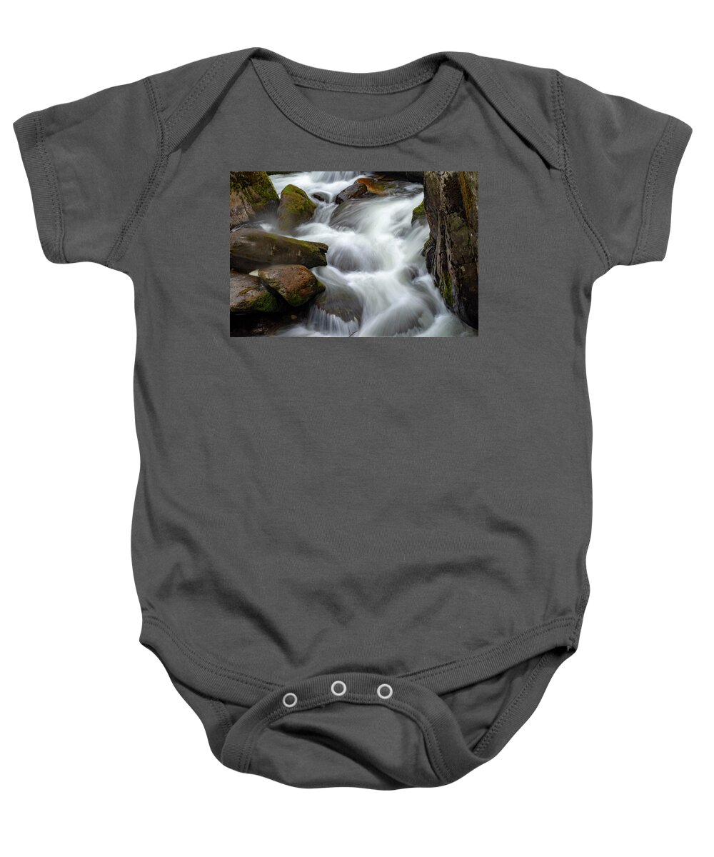 Waterfall Baby Onesie featuring the photograph Swallow Falls waterfall by Gareth Parkes