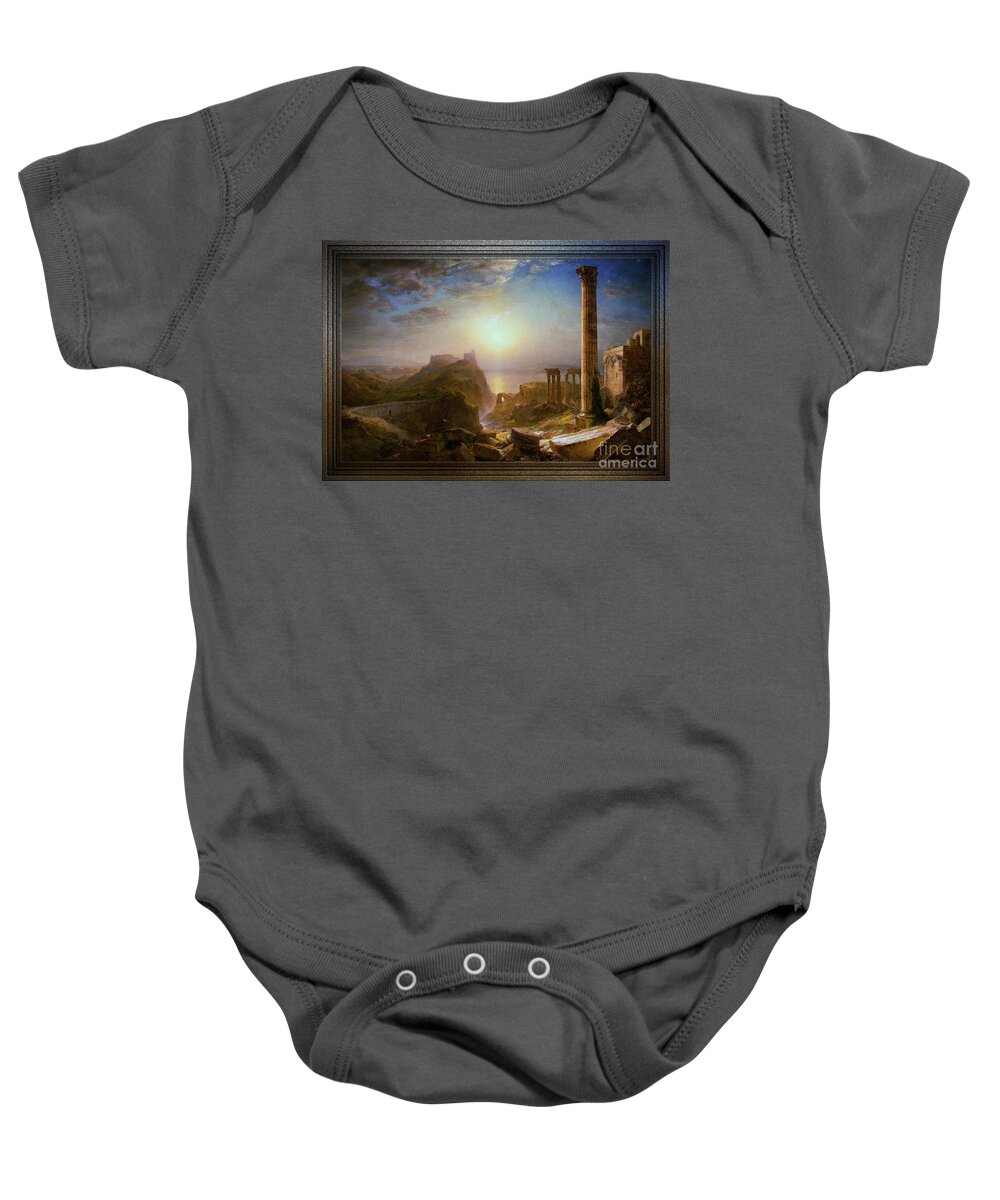 Syria By The Sea Baby Onesie featuring the painting Syria by the Sea by Frederic Edwin Church by Rolando Burbon