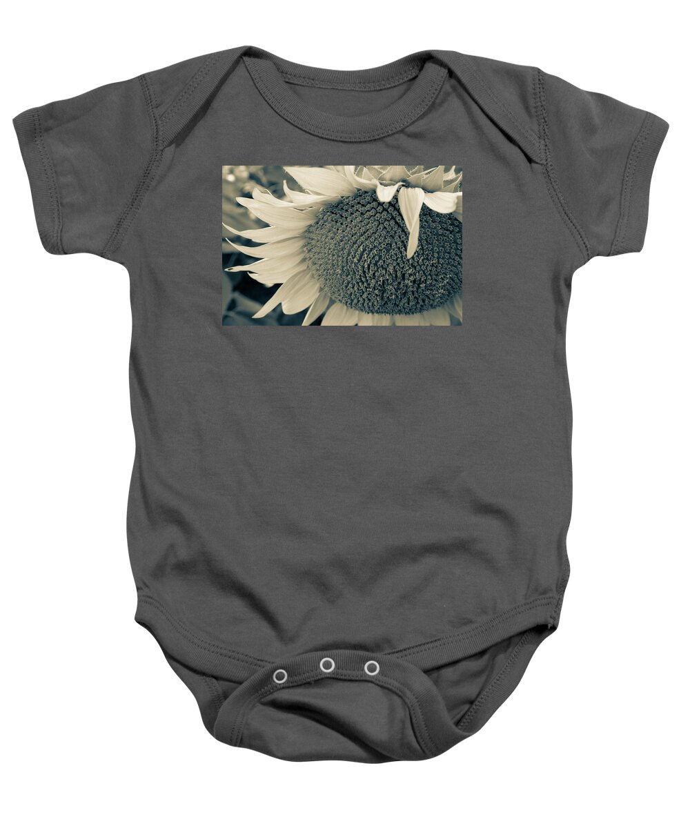 Sunflower Baby Onesie featuring the photograph Take a Bow by Mary Anne Delgado