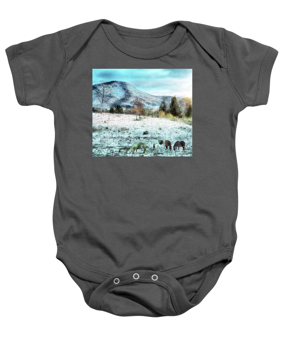 Horses Baby Onesie featuring the photograph Tennesee Meeting by Rick Lipscomb