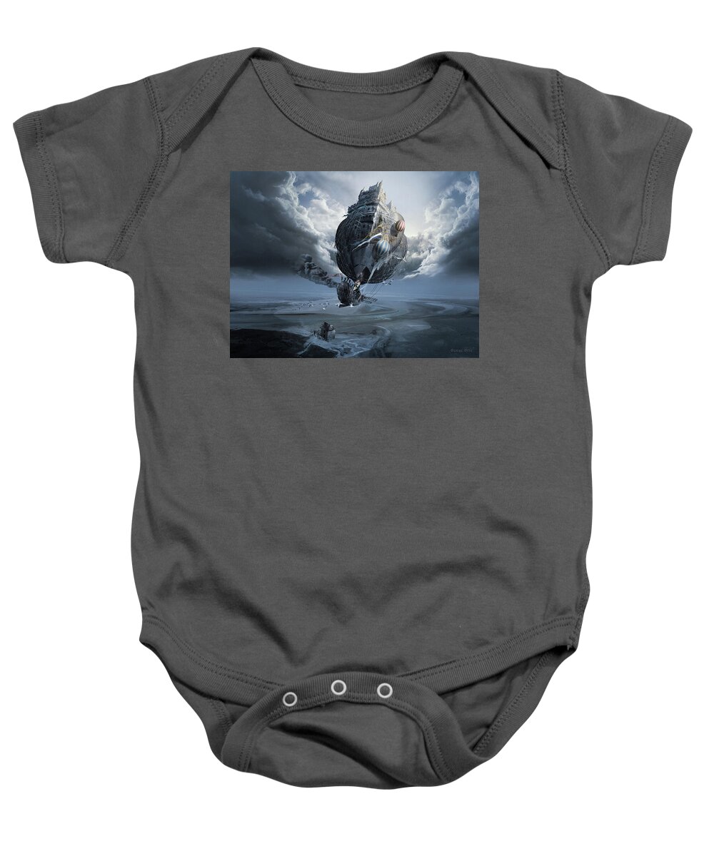 Philosophy Baby Onesie featuring the digital art The 5th Element or Pseudo Esoteric Cosmology by George Grie
