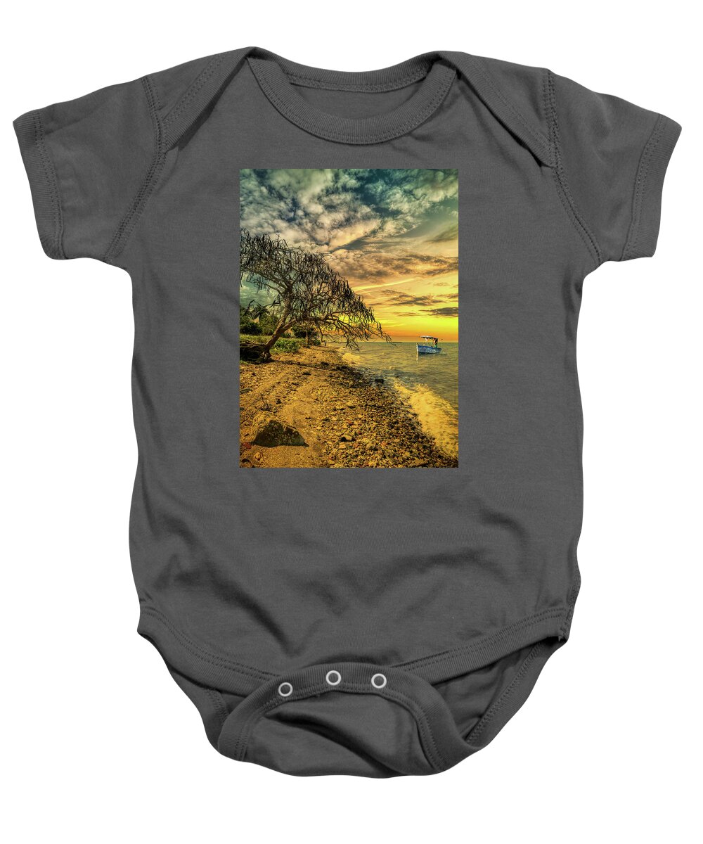 Cuba Baby Onesie featuring the photograph The Carob Tree by Micah Offman