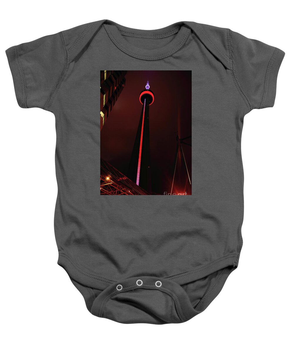 Cn Tower Baby Onesie featuring the photograph The CN Tower by Frederic Bourrigaud