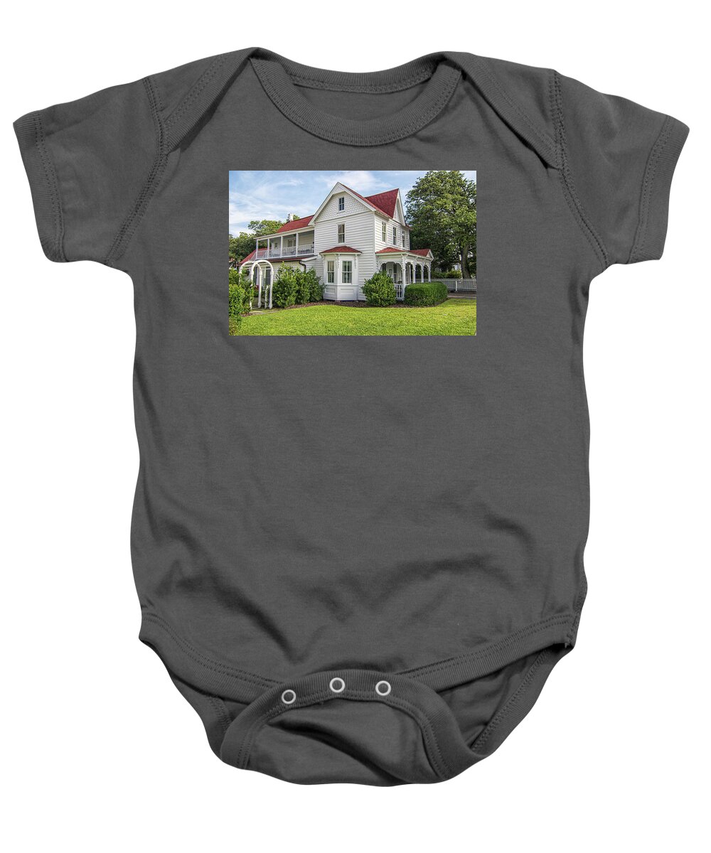 Beaufort Baby Onesie featuring the photograph The Dice House 1895 - Beaufort North Carolina by Bob Decker
