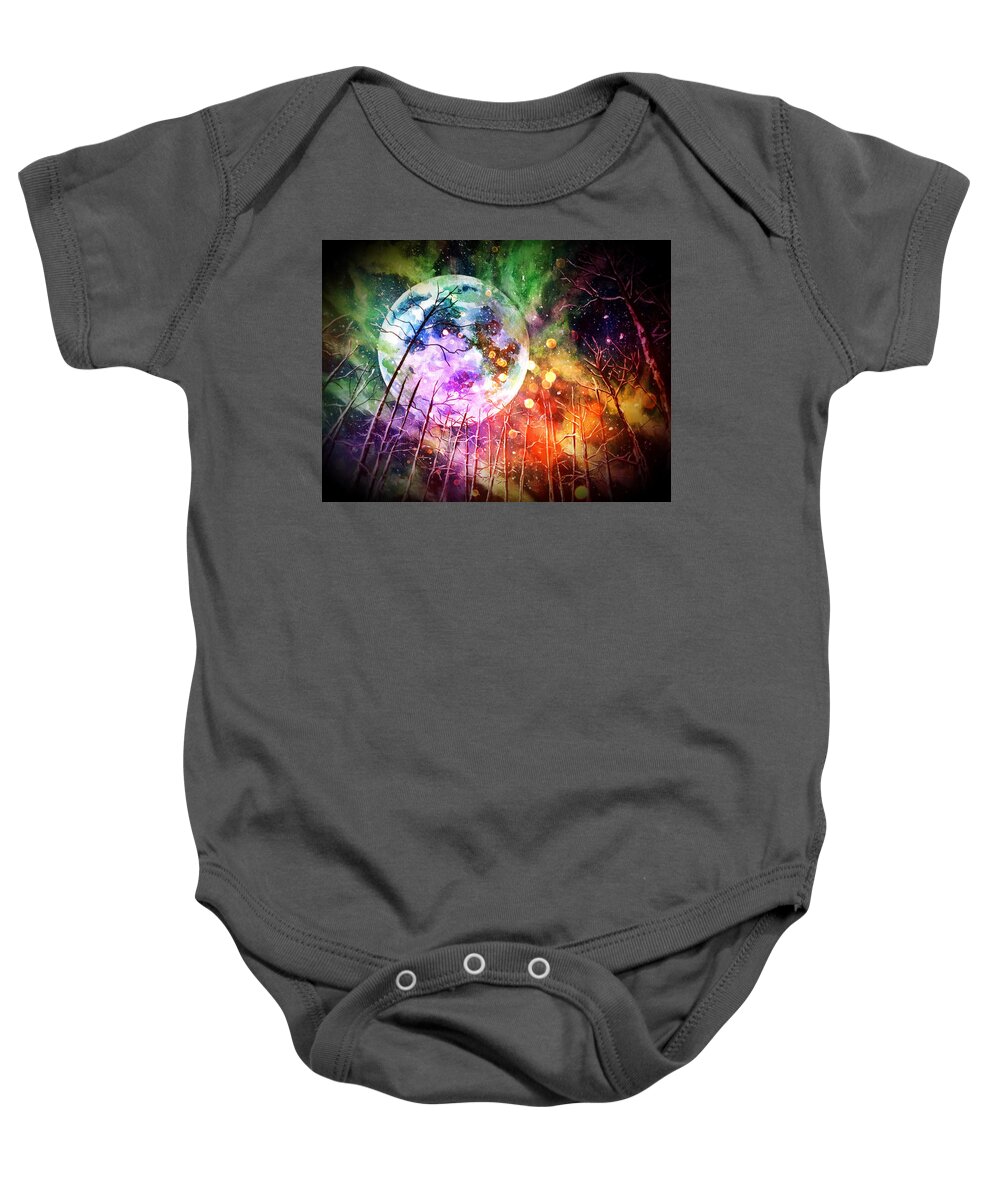 Moon Baby Onesie featuring the painting The End Of Our Story by Joel Tesch