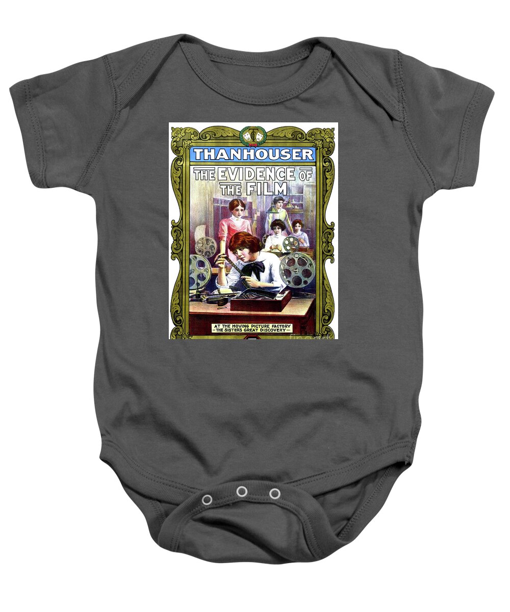 The Evidence Of The Film Baby Onesie featuring the photograph The Evidence of the Film by Thanhouser Company