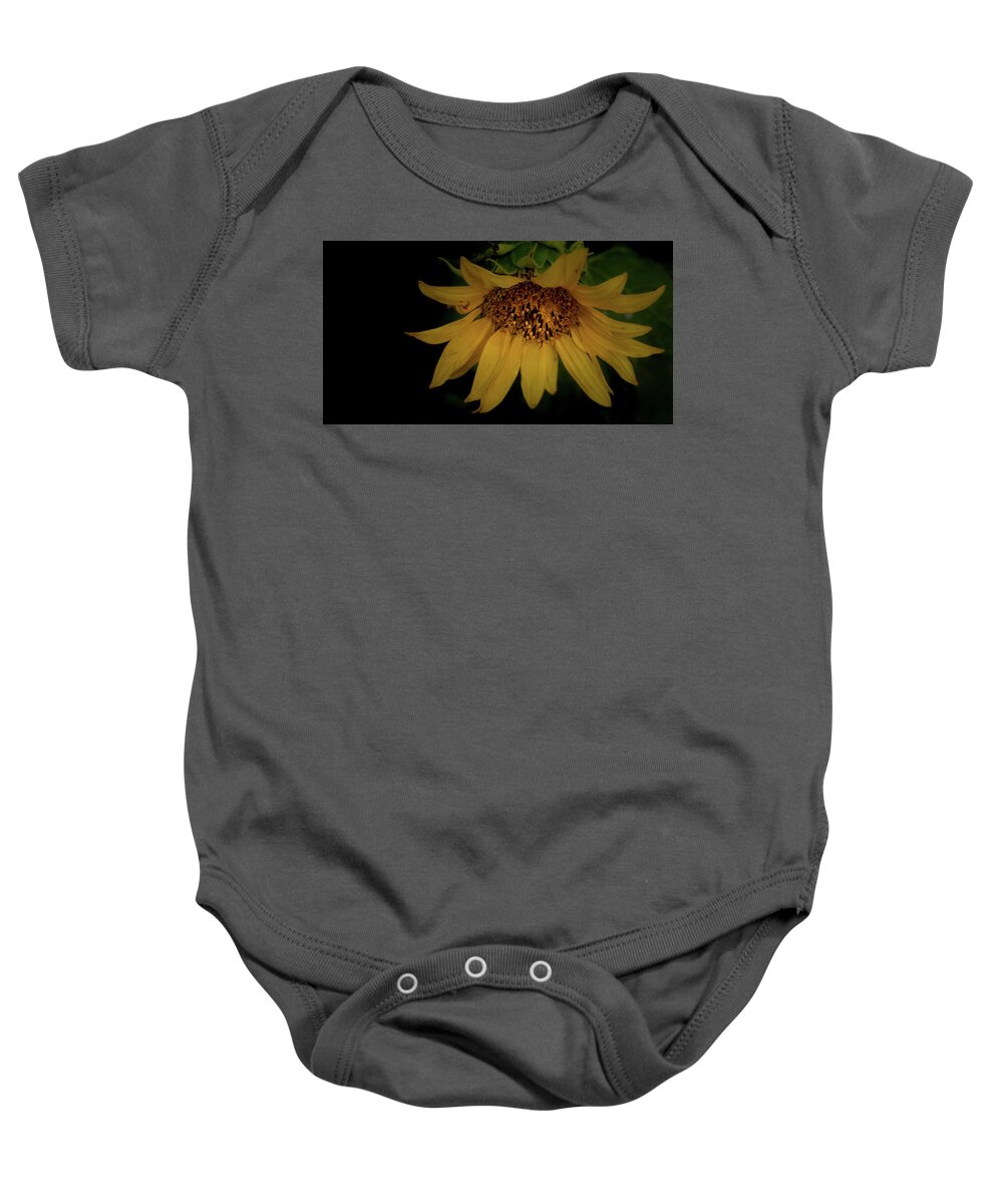 Flower Baby Onesie featuring the photograph The Flashy Wild Sunflower by Laura Putman