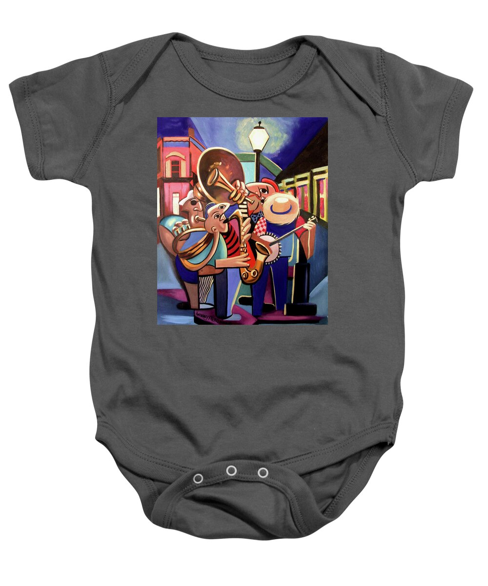 French Quarter Baby Onesie featuring the painting The French Quarter by Anthony Falbo