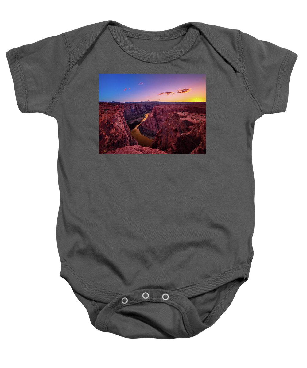 50s Baby Onesie featuring the photograph The Golden Canyon by Edgars Erglis