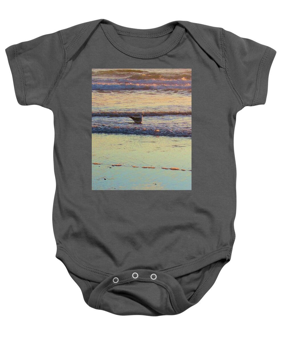 Beach Baby Onesie featuring the photograph The Golden Hour by Deahn Benware