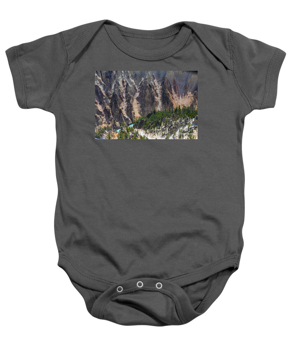 The Grand Canyon Of Yellowstone Baby Onesie featuring the digital art The Grand Canyon of Yellowstone by Tammy Keyes