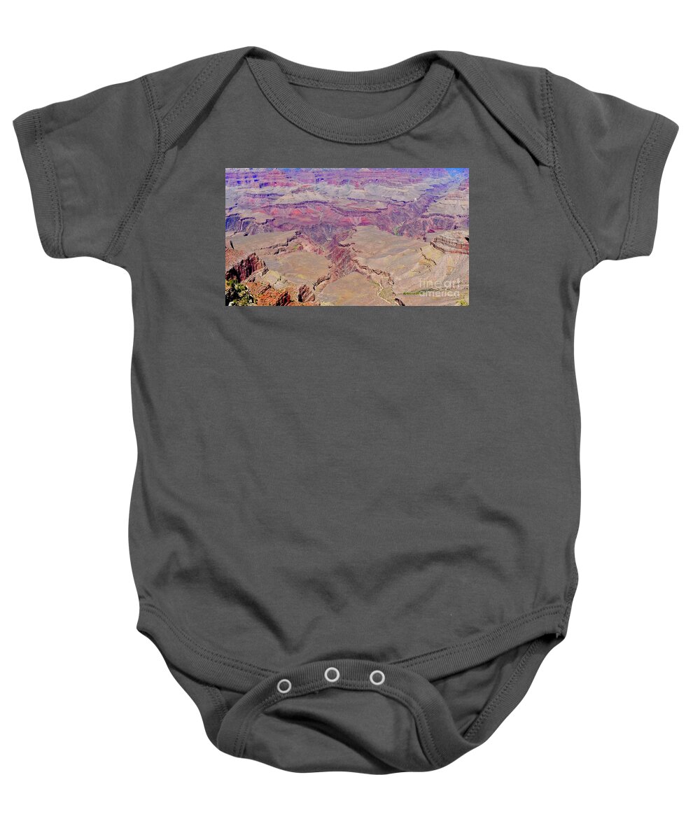 The Grand Canyon Baby Onesie featuring the digital art The Grand Canyon by Tammy Keyes