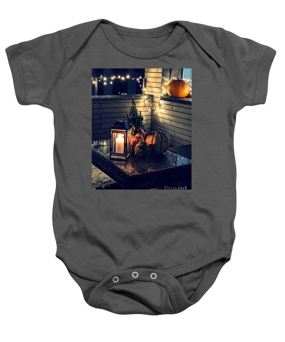 Outside Baby Onesie featuring the photograph The Lantern by Claudia Zahnd-Prezioso