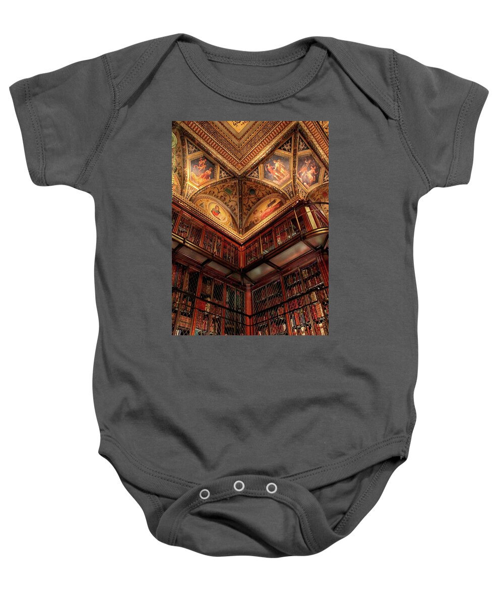 The Morgan Library Baby Onesie featuring the photograph The Morgan Library Corner by Jessica Jenney