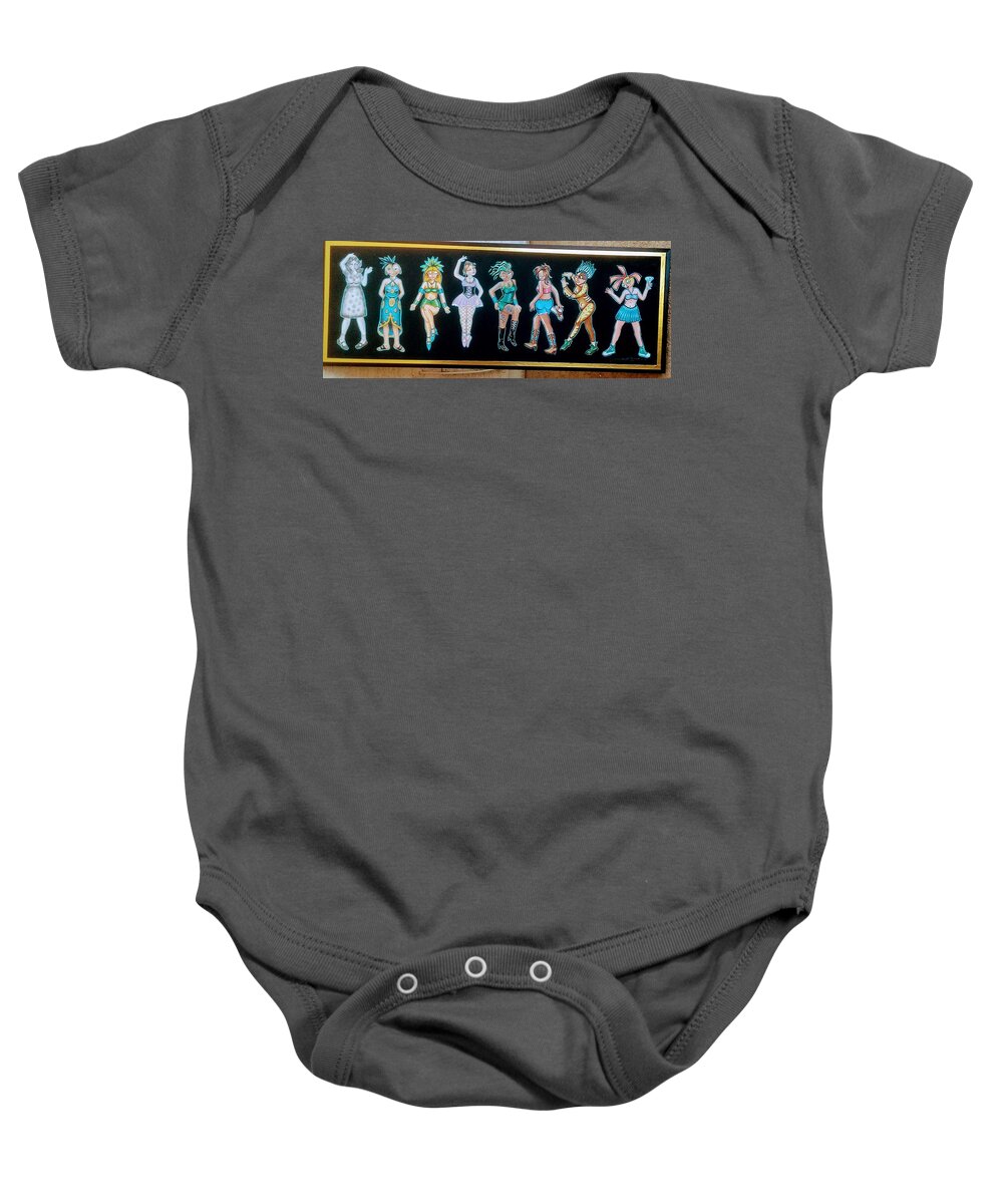  Baby Onesie featuring the painting The Multi Medium Eight by James RODERICK