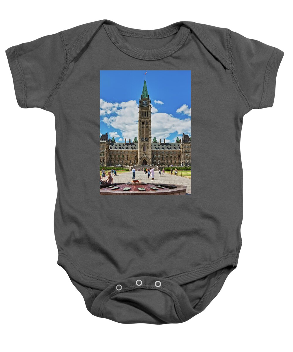 Parliament Baby Onesie featuring the photograph The Parliament by Tatiana Travelways