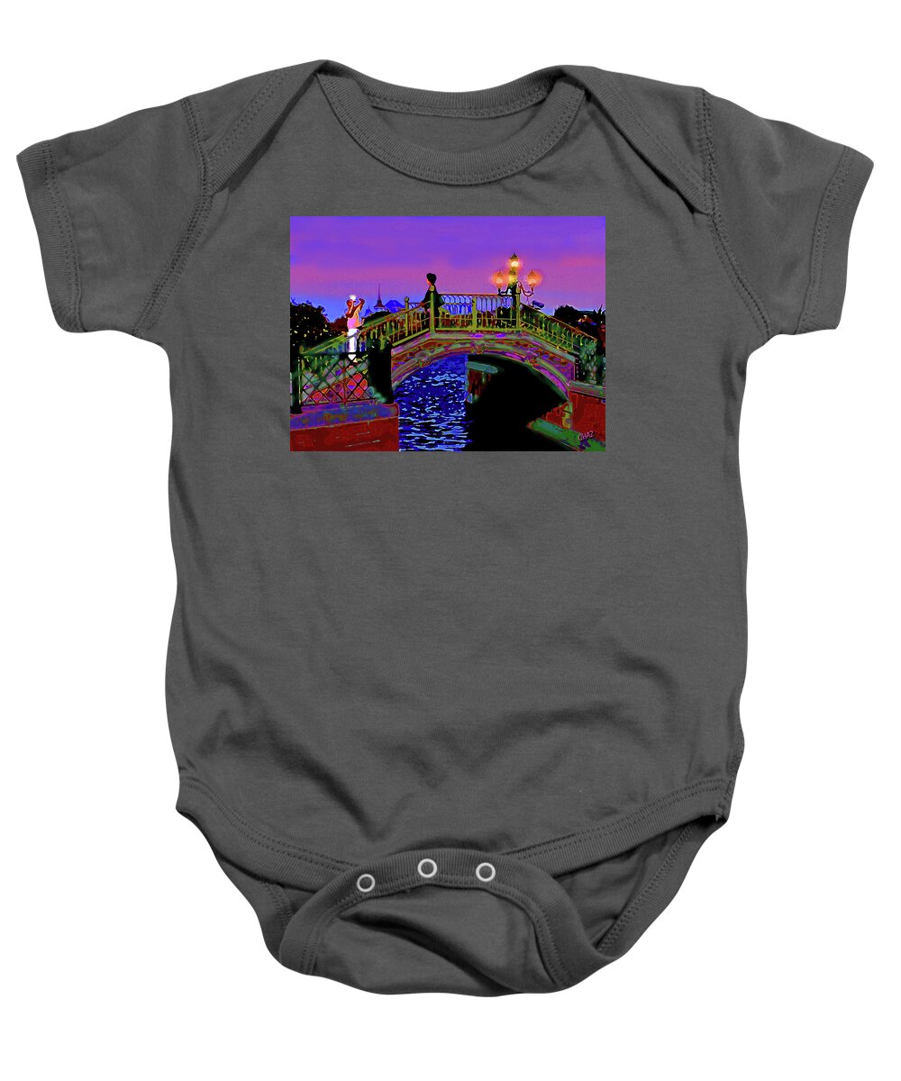 Disney World Baby Onesie featuring the painting The Photographer by CHAZ Daugherty