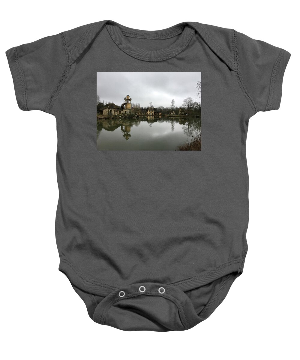 Marie Antoinette Baby Onesie featuring the photograph The Queens Hamlet Versailles Palace by Roxy Rich