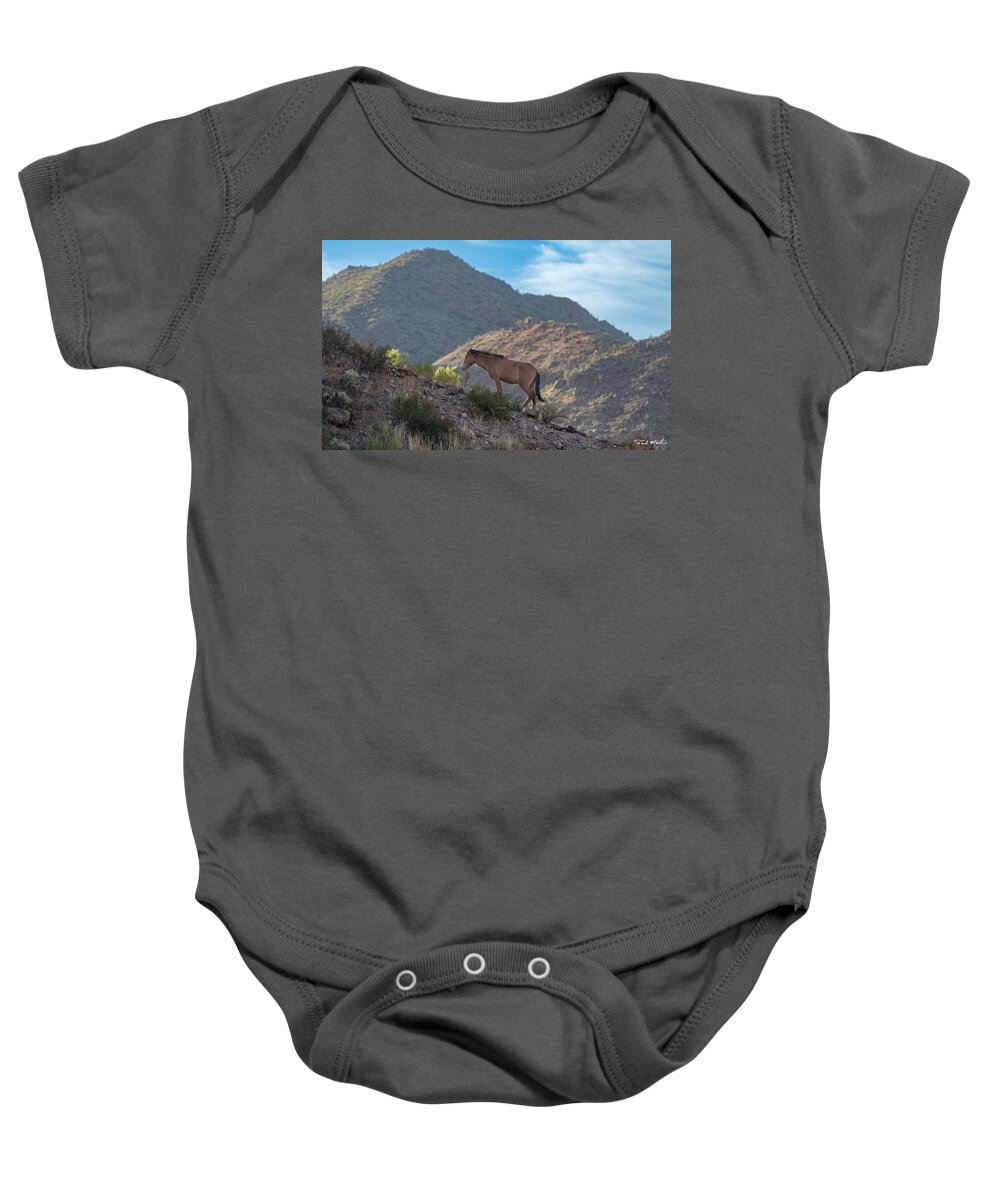 Stallion Baby Onesie featuring the photograph The Ridgeline. by Paul Martin