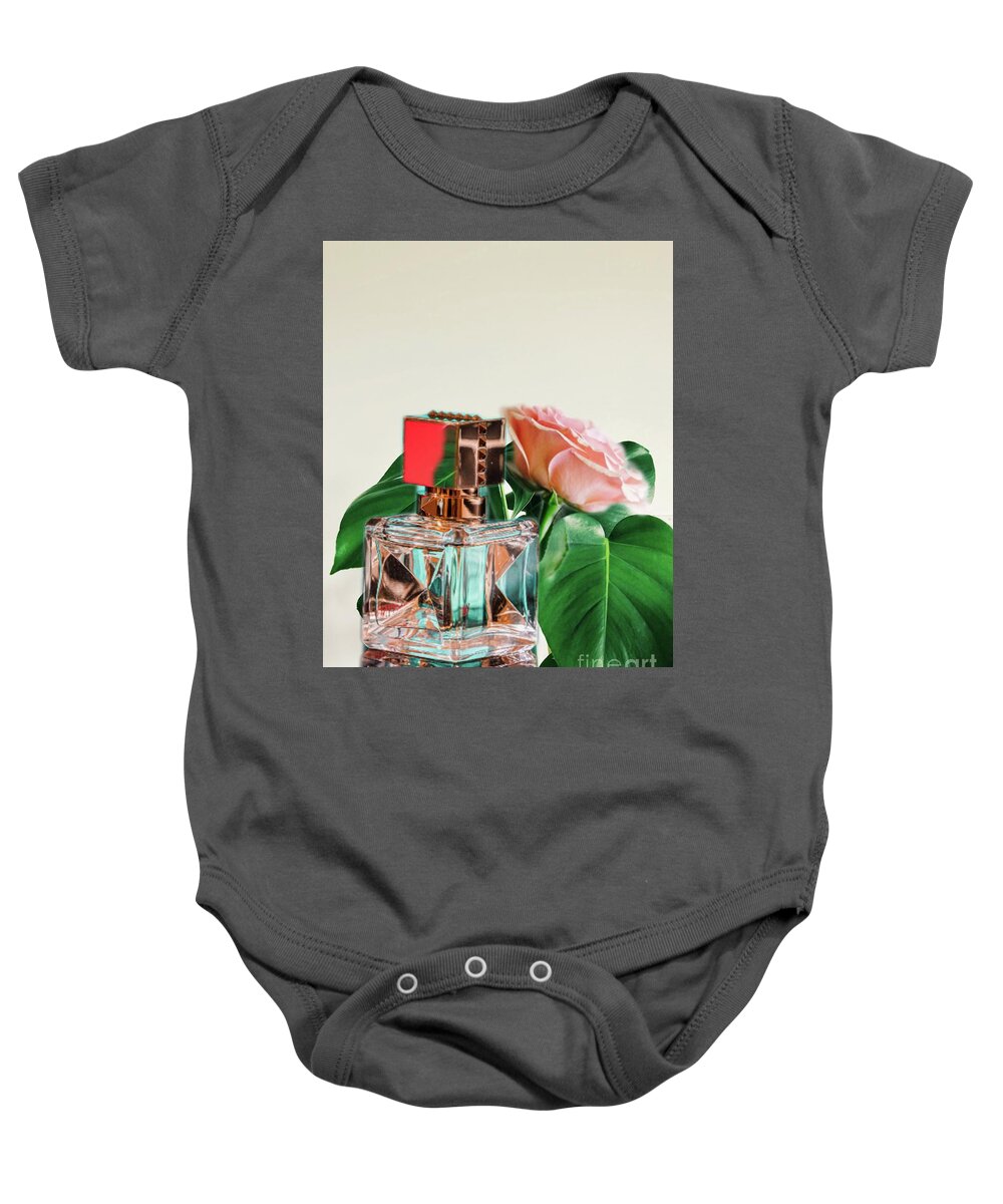 Fineart Baby Onesie featuring the digital art The rose parfume by Yvonne Padmos